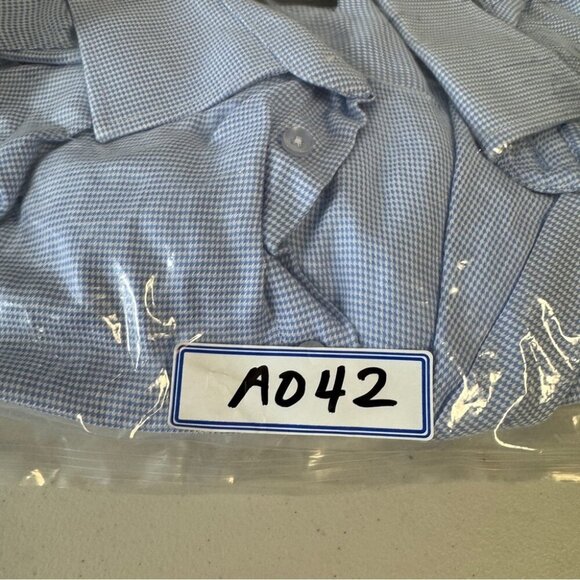 Horst Light Blue Long Sleeve Button Down Shirt 100% Cotton Size 16 - Picture 15 of 15